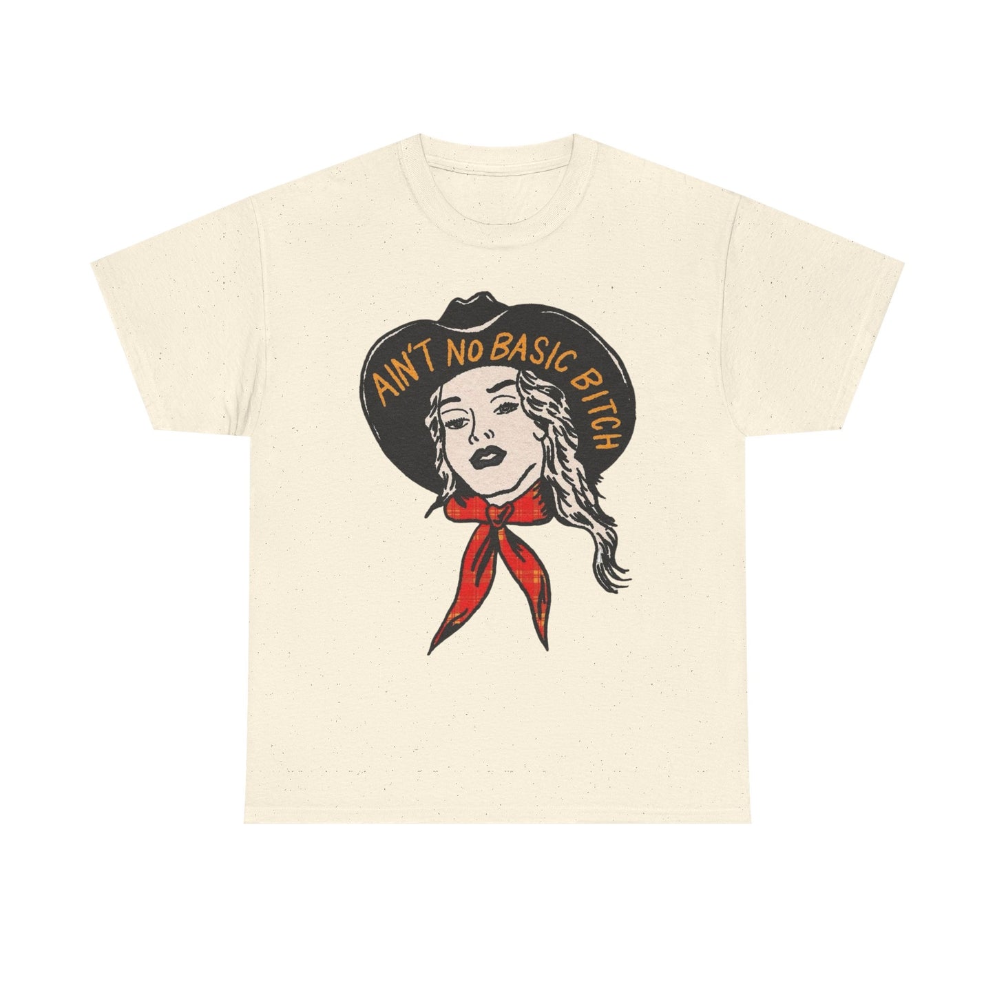 Ain't No Basic Bitch Cowgirl Vintage Graphic T-Shirt, Unisex Cotton Shirt