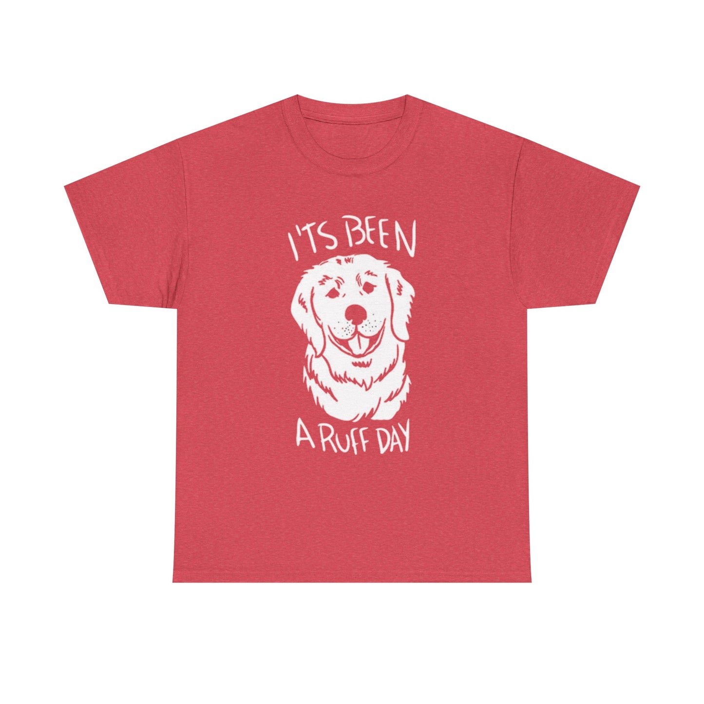 Its Been A Ruff Day Funny Golden Retriever Graphic T Shirt Unisex Heavy Cotton