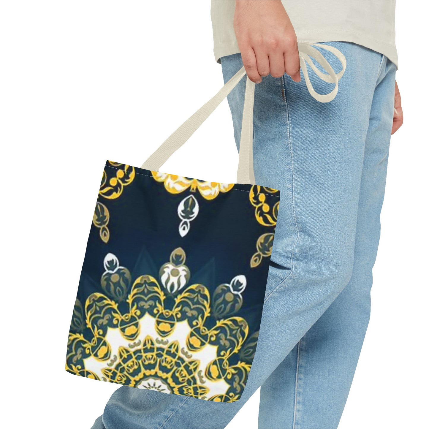 Navy And Gold Pattern Multi Color BRAND NEW MODERN Tote Bag (AOP)
