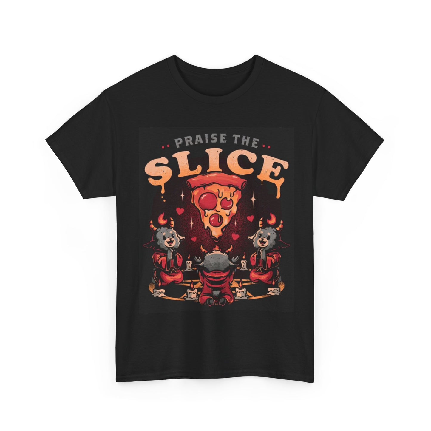 Praise The Slice Tshirt Funny One Bite Pizza Lover New York Unisex Heavy Cotton