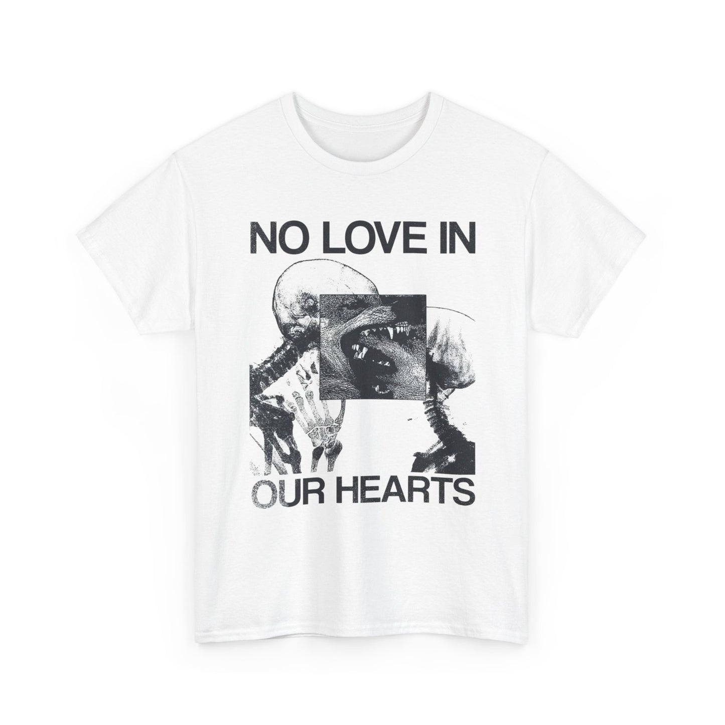 No Love In Our Hearts Graphic T Shirt Unisex Heavy Cotton Tee