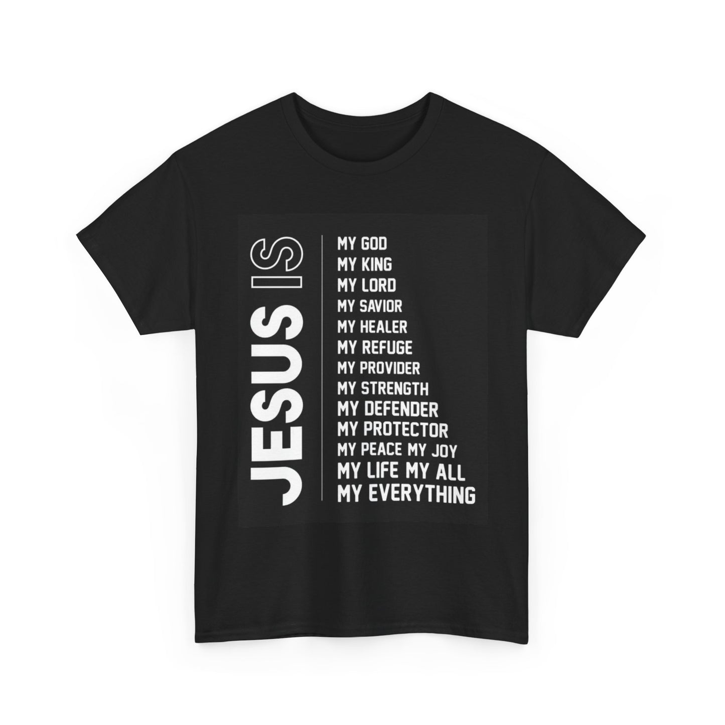 Jesus is King Tshirt Church Religion Jesus Love Christ Unisex Heavy Cotton Tee