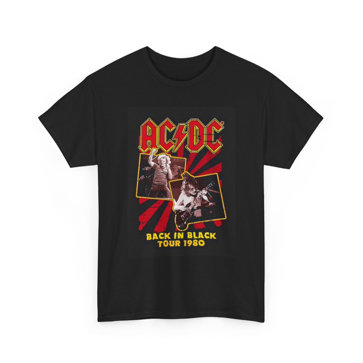 AC DC Tour Graphic T Shirt Vintage Retro Rock Band Merch Unisex Heavy Cotton Tee