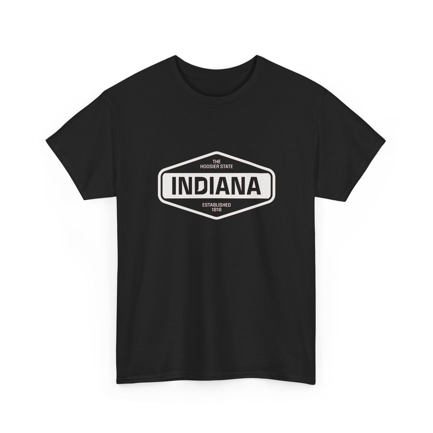 Indiana The Hoosier State Graphic T Shirt ADULT NEW Unisex Heavy Cotton Tee