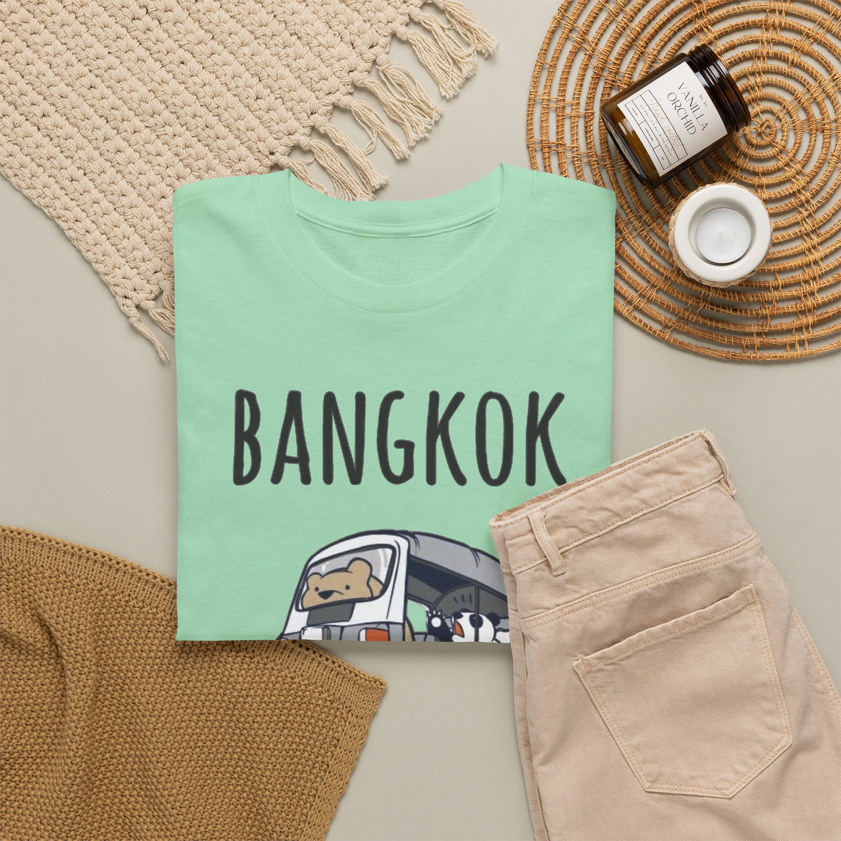 Bangkok Is Calling Tuk Tuk T-Shirt Men's Graphic Tee Thailand
