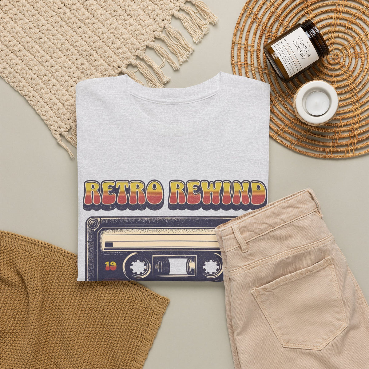Retro Rewind Graphic T Shirt Men's  Heavy Cotton Tee