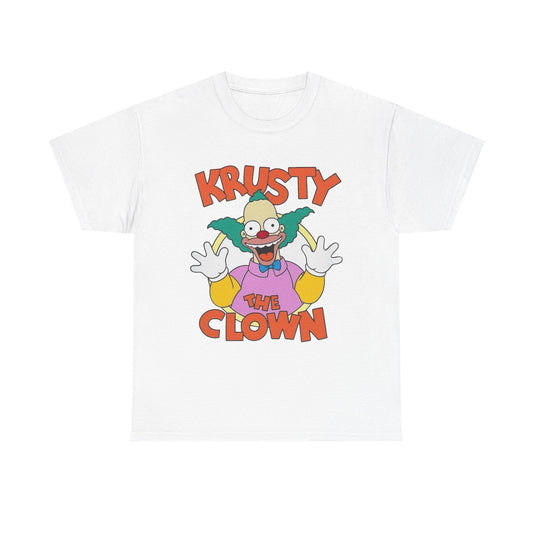 Krusty The Clown Graphic T Shirt NEW Vintage Unisex Heavy Cotton Tee