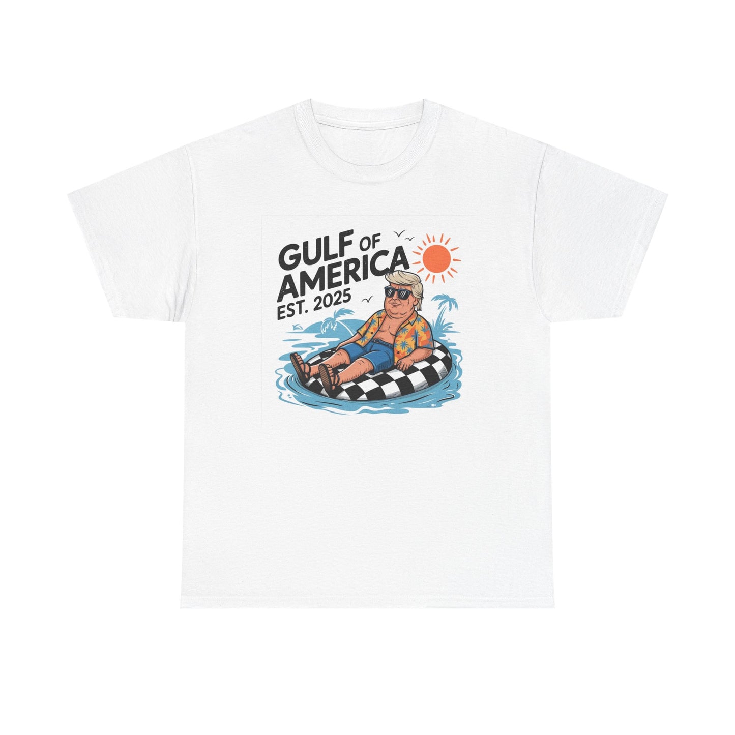 Gulf Of America Graphic T Shirt Funny Beach Unisex Heavy Cotton Tee