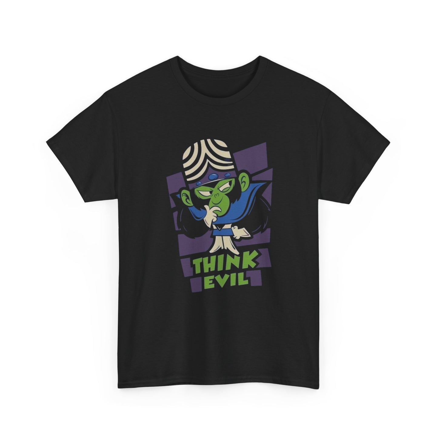 Think Evil Retro Graphic T Shirt NEW ADULT Unisex Heavy Cotton Tee