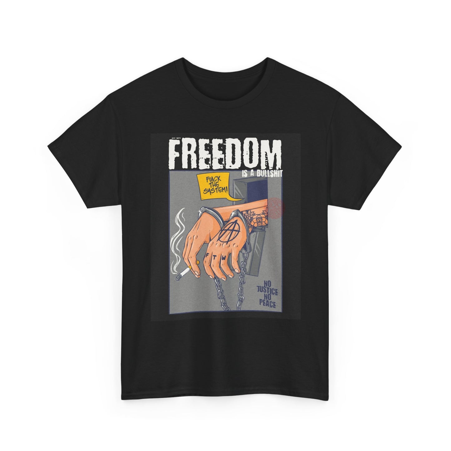 Freedom Justice Graphic T Shirt Prison System Unisex Heavy Cotton Tee
