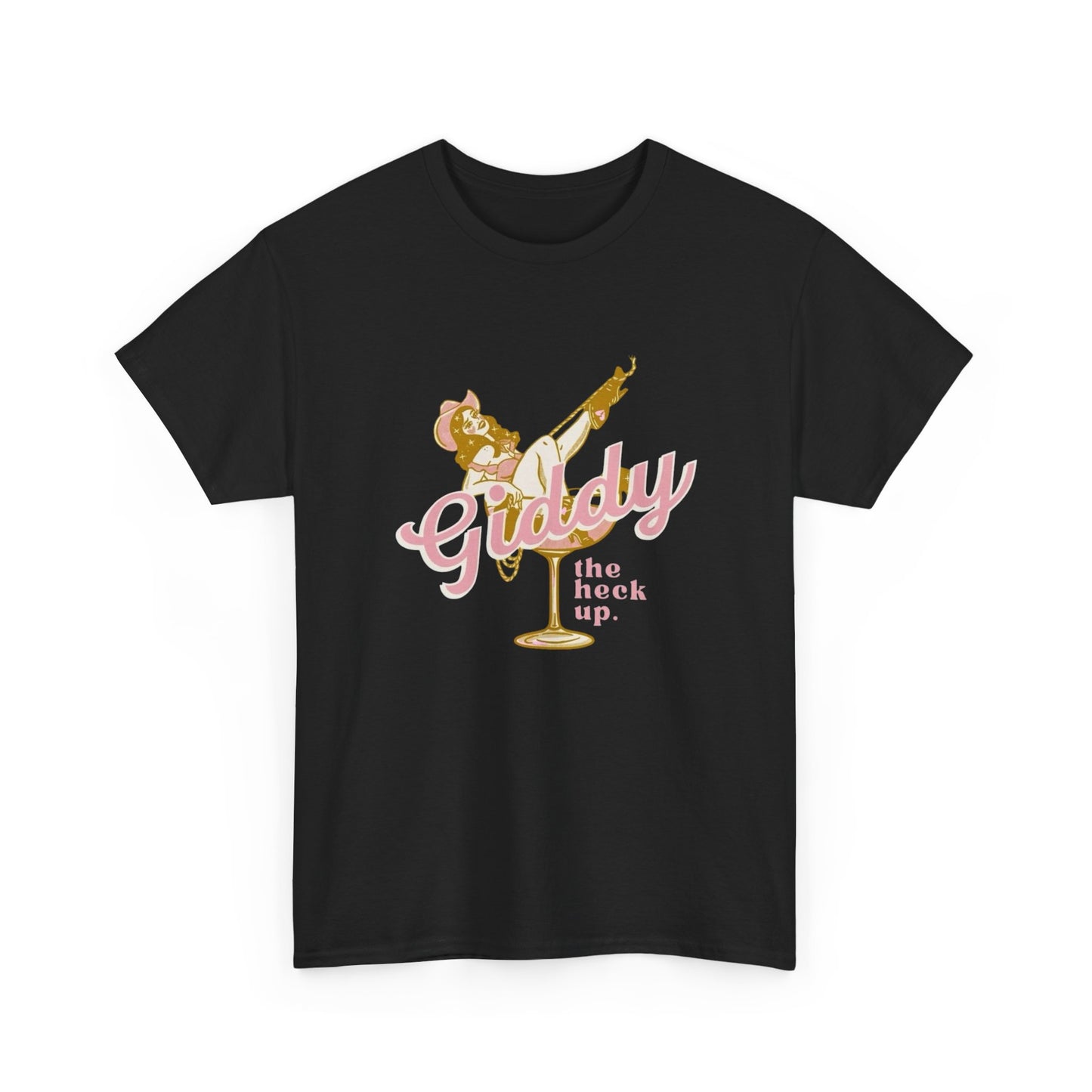 Giddy The Heck Up Cowgirl Vintage Graphic T-Shirt, Unisex Cotton Shirt