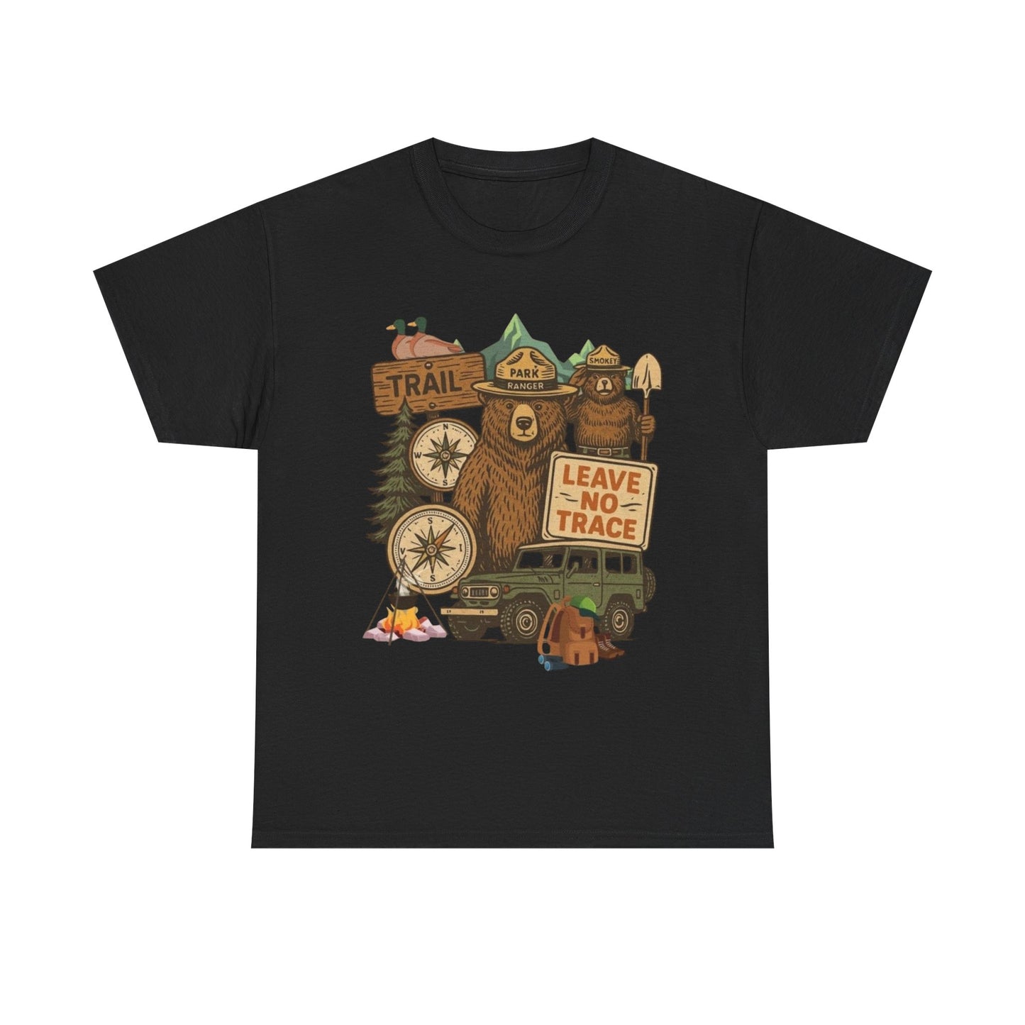 Leave No Trace Camping Graphic T Shirt NEW Adult Tee
