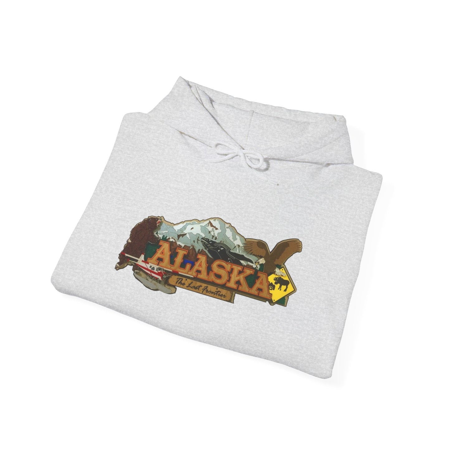 Alaska The Last Frontier Graphic Hoodie  Unisex Heavy Blend™ Hooded Sweatshirt