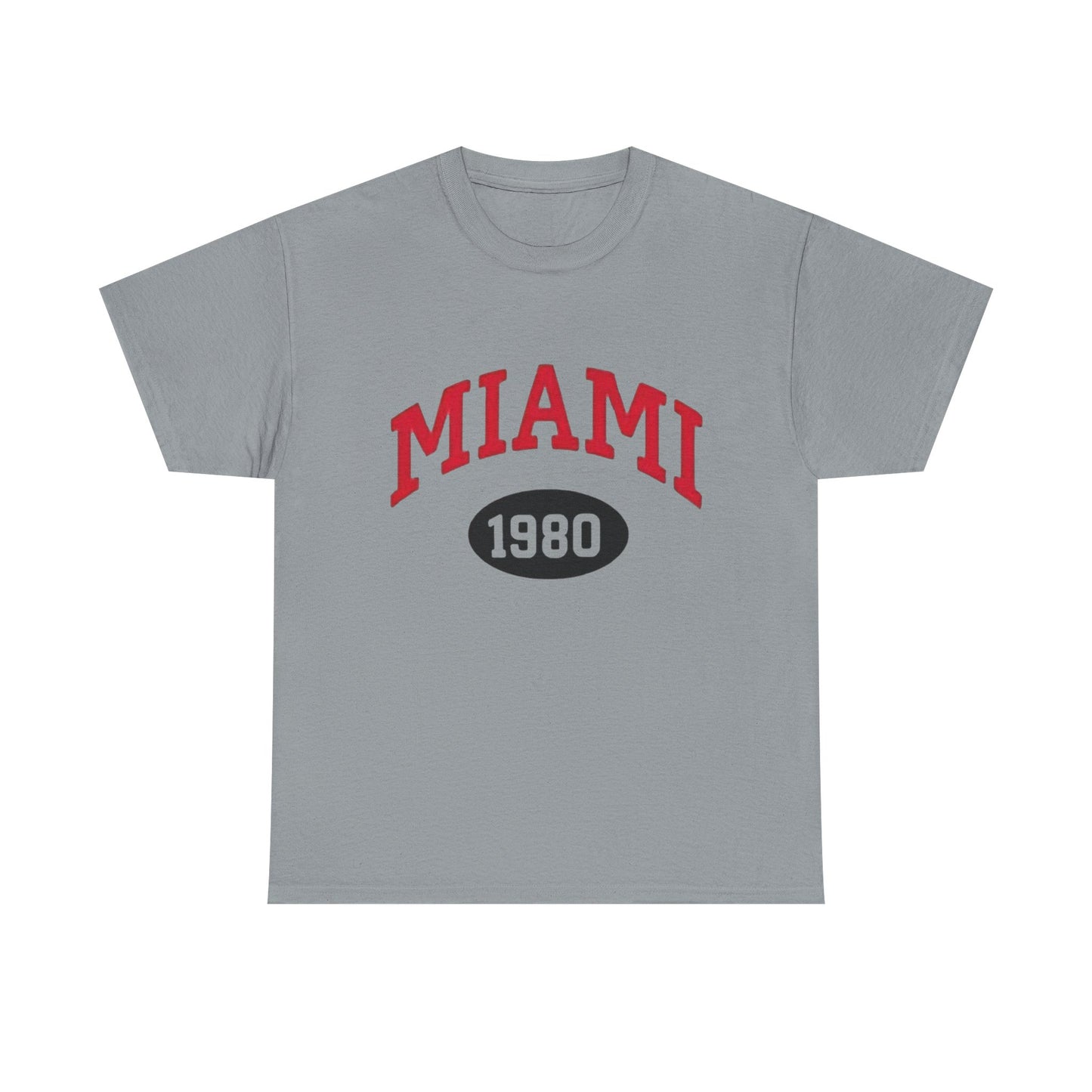 Miami 1980's Graphic T Shirt NEW Unisex Heavy Cotton Tee
