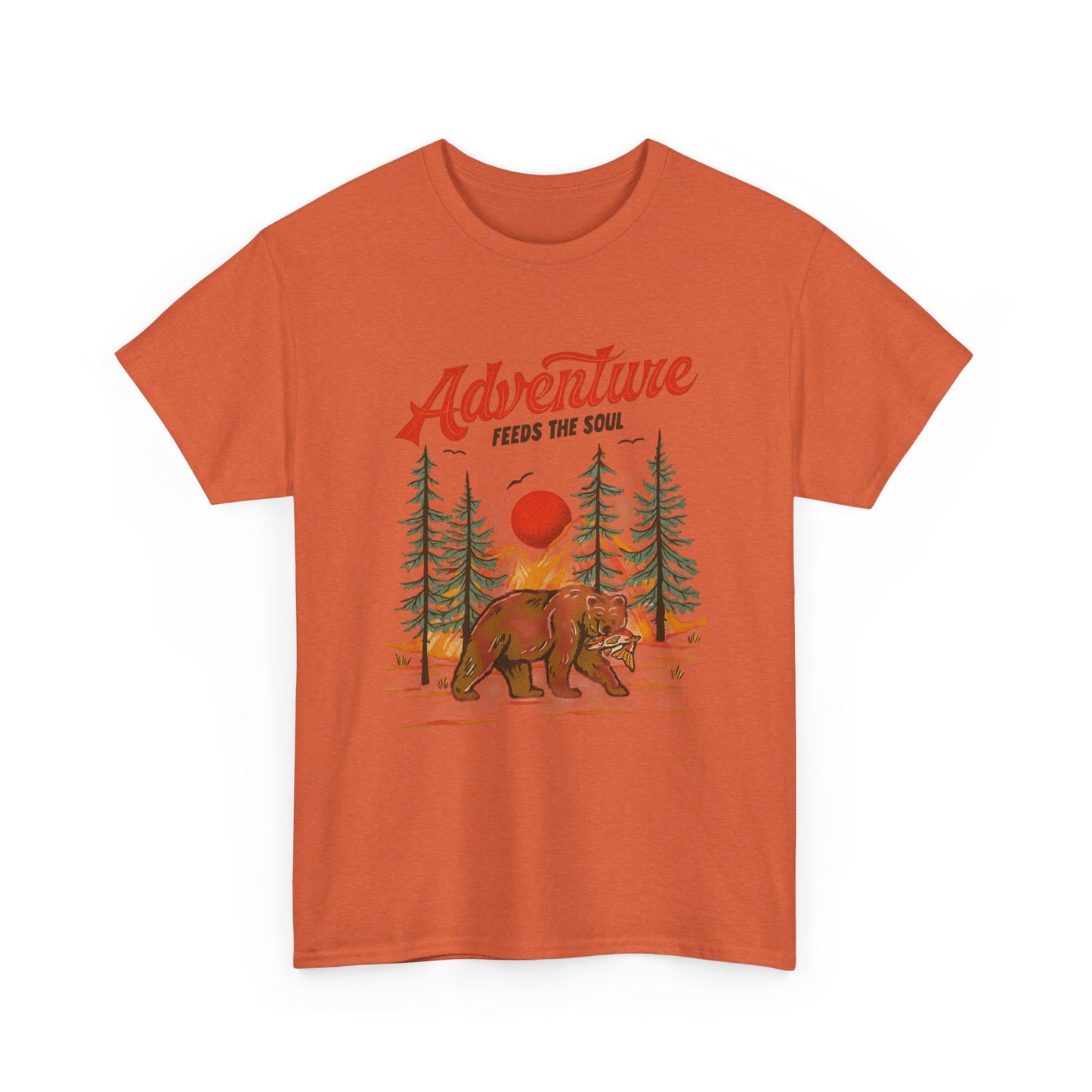 Adventure Feeds The Soul Graphic T Shirt Unisex Heavy Cotton Tee
