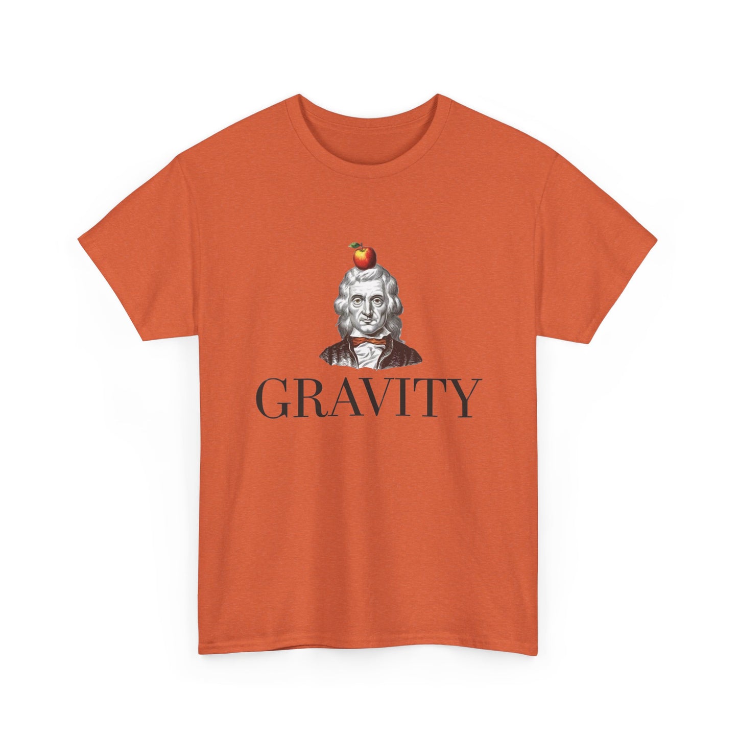 Gravity Sir Issac Newton Funny Graphic T Shirt NEW Unisex Heavy Cotton Tee
