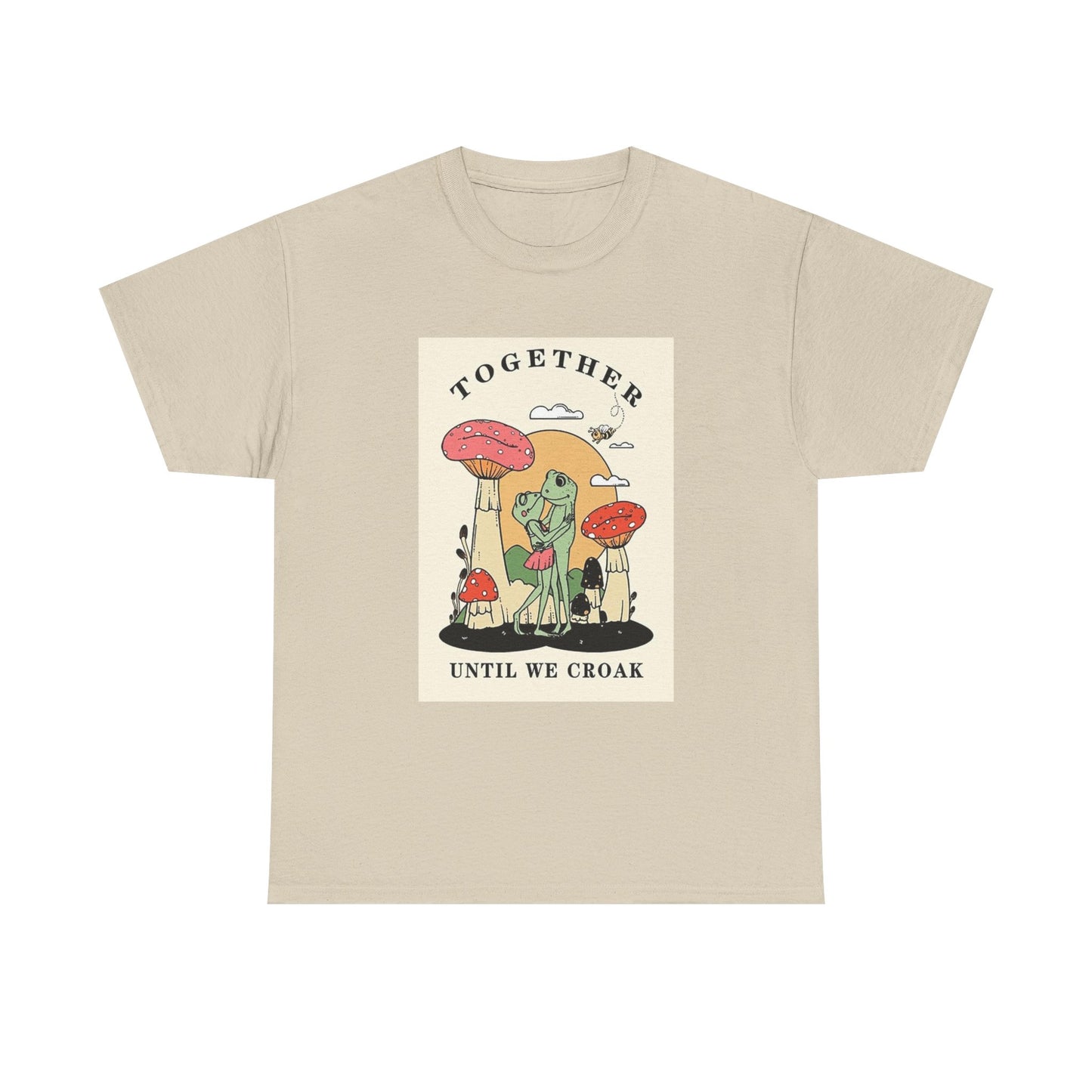 Trippy Mushroom Hunter Tshirt Mystical Graphic Vibe Unisex Heavy Cotton Toads
