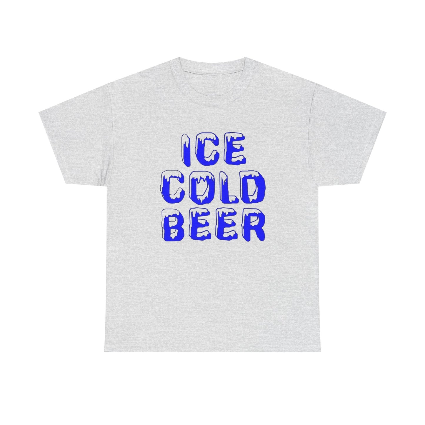 Ice Cold Beer Retro Graphic T Shirt ADULT Unisex Heavy Cotton Tee