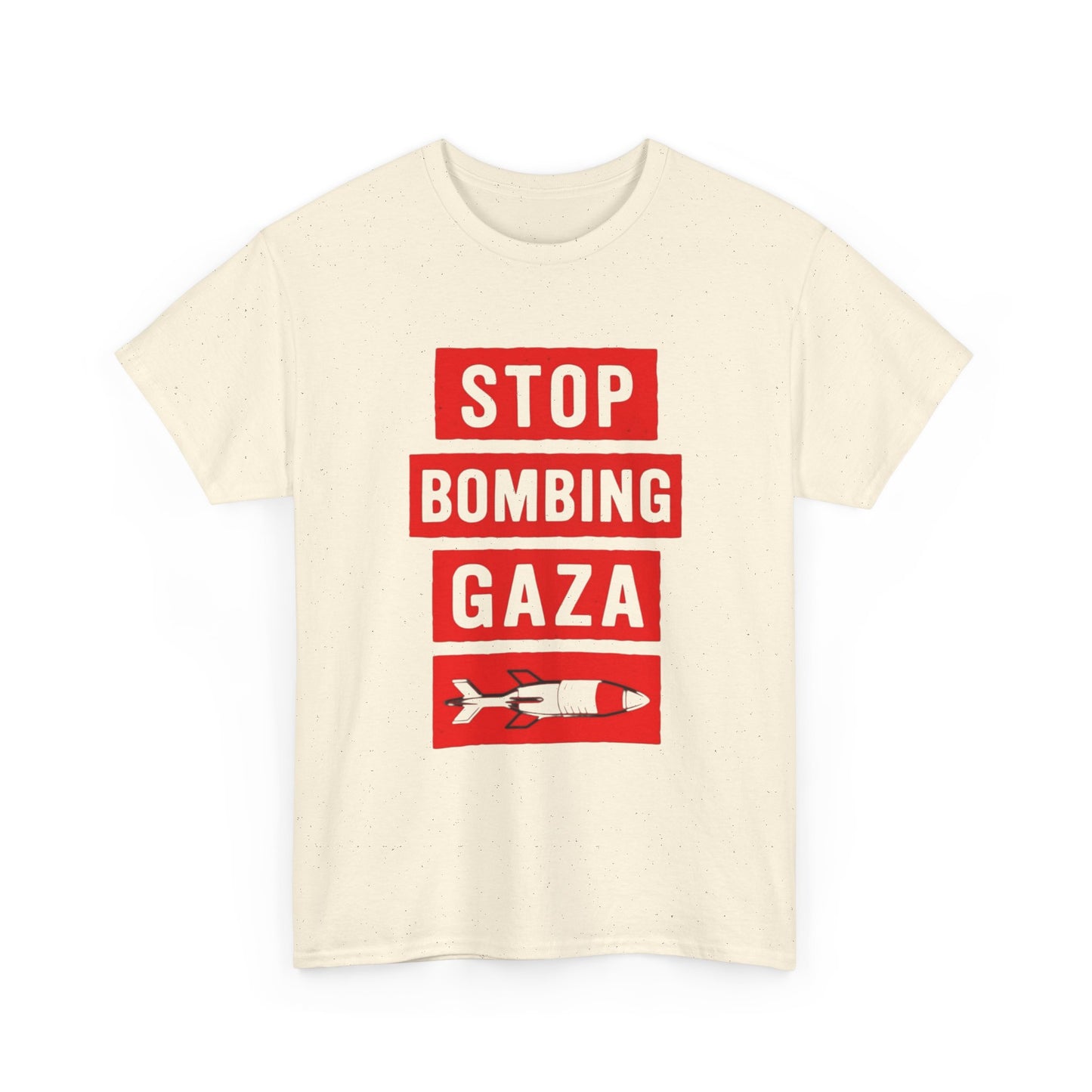 Stop Bombing Gaza Graphic T Shirt Unisex Heavy Cotton Tee NEW