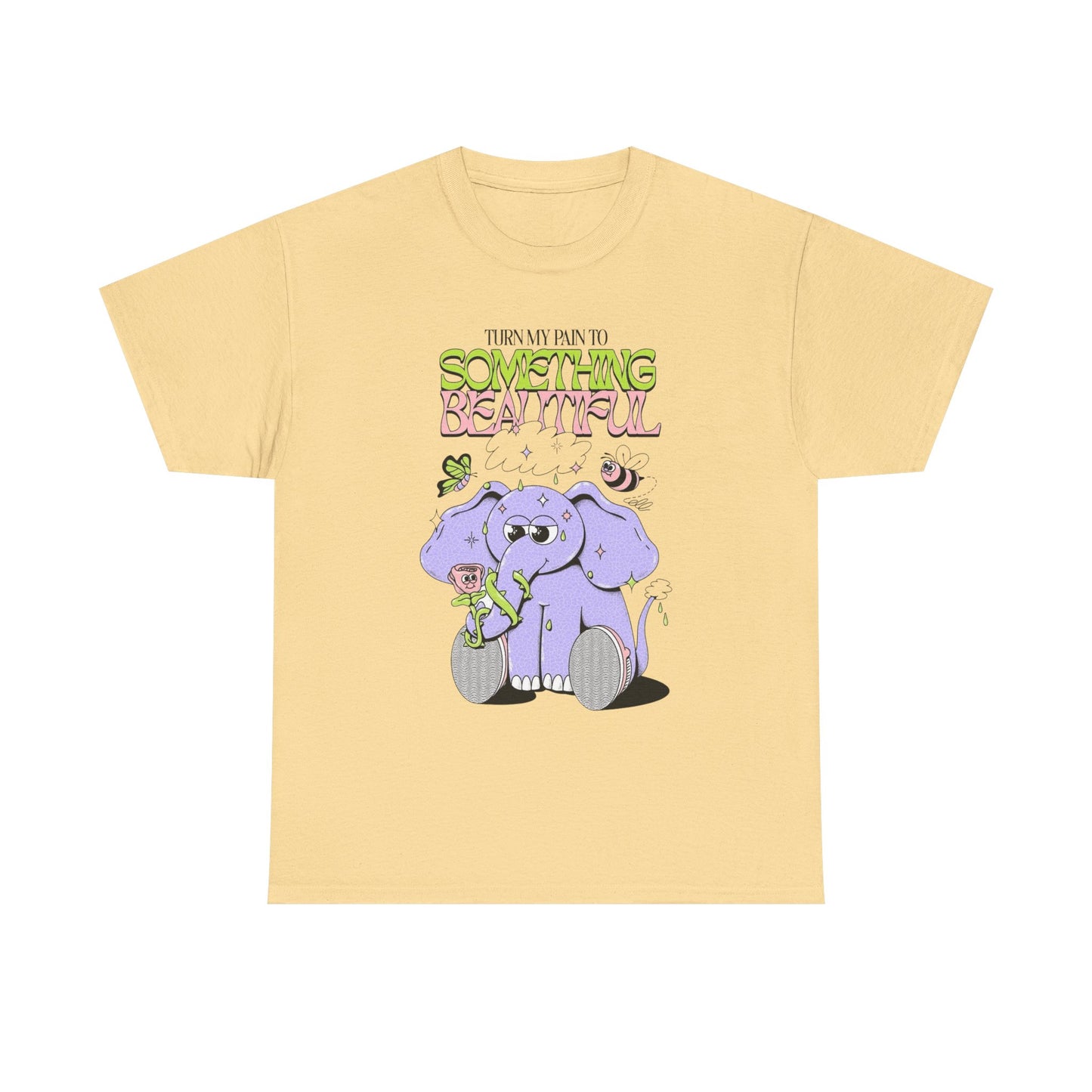 Turn Pain Into Something Beautiful Graphic T Shirt Unisex Heavy Cotton Tee