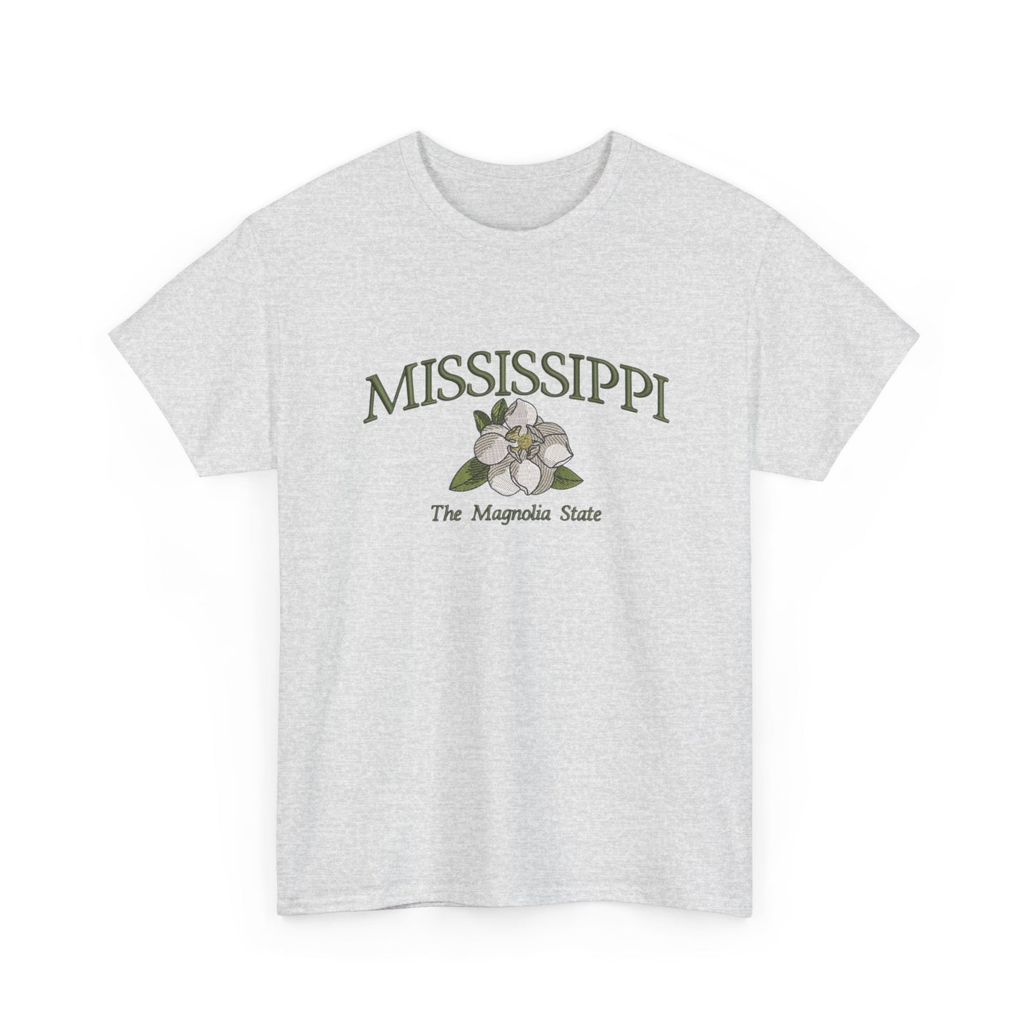 Mississippi The Magnolia State Graphic T Shirt NEW Unisex Heavy Cotton Tee