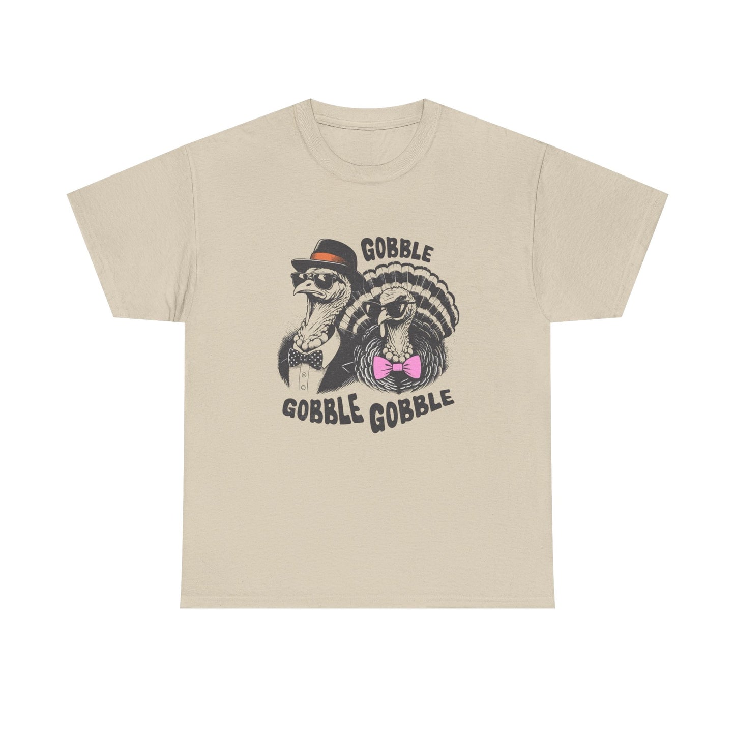 Thanksgiving Gobble Funny Turkey Graphic T Shirt NEW Unisex Heavy Cotton Tee