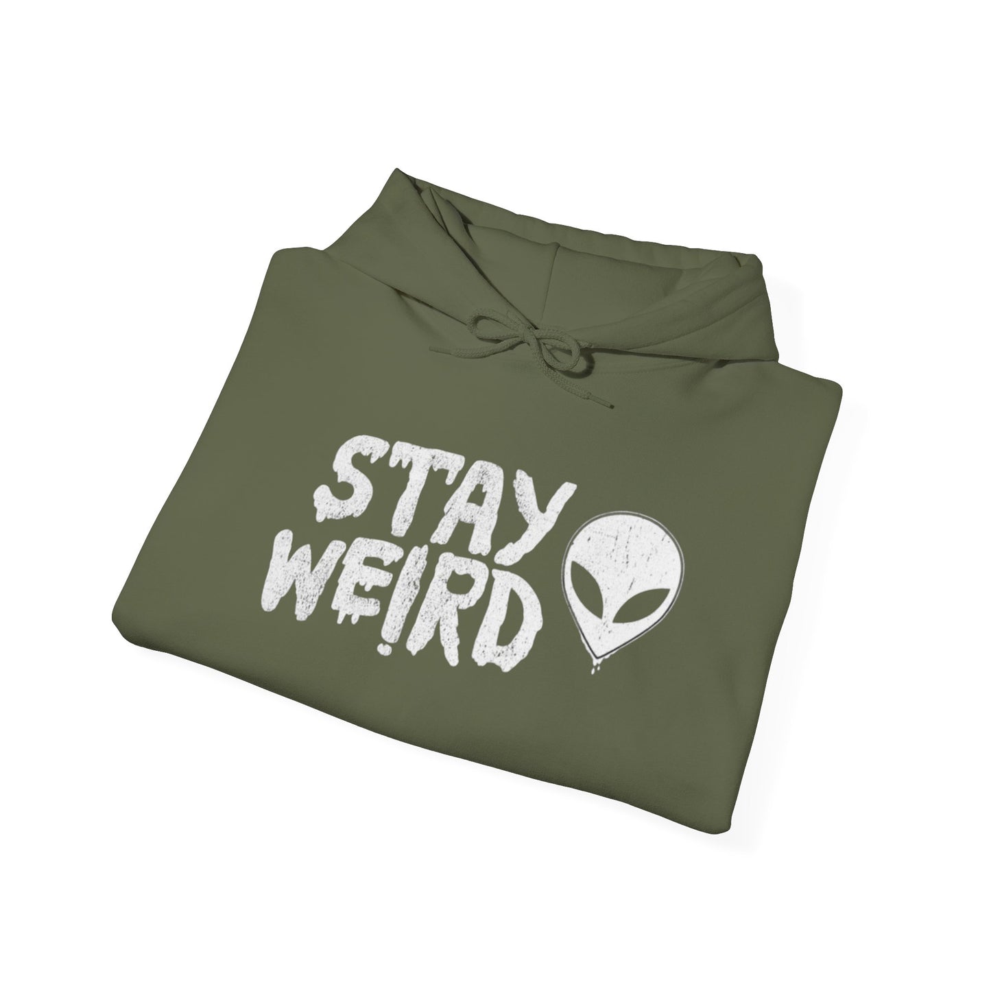 Stay Weird Funny Aliens Graphic Hoodie Unisex Heavy Blend™ Hooded Sweatshirt