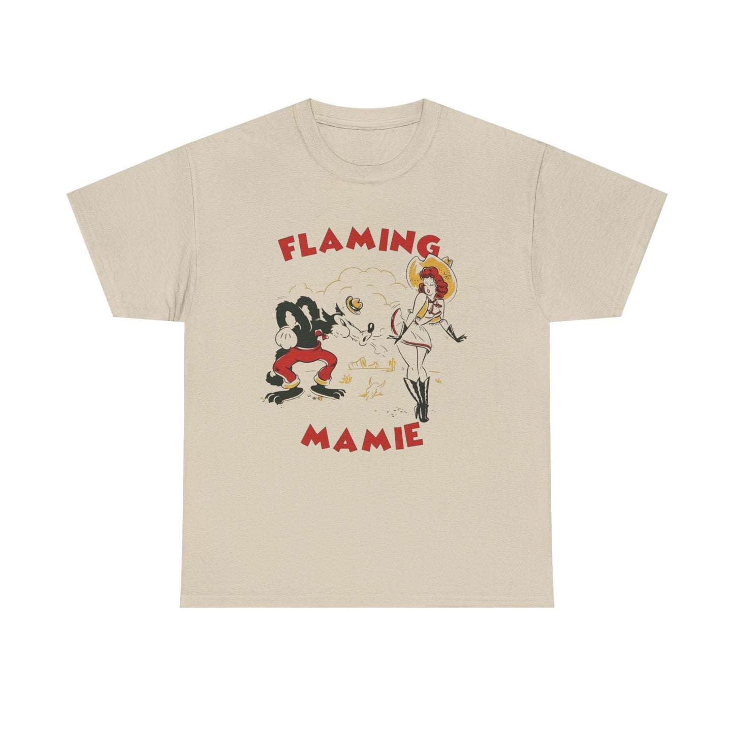 Flaming Mamie Graphic T Shirt NEW ADULT TEE VINTAGE