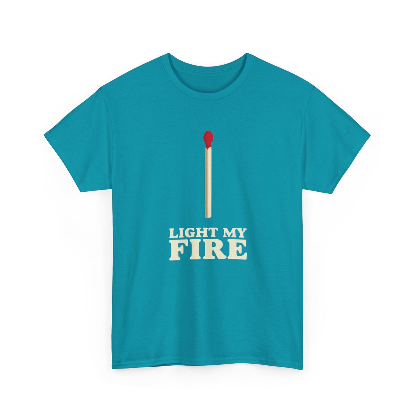 The Doors Tshirt Light My Fire Rock Retro Unisex Heavy Cotton Tee Vintage Funny