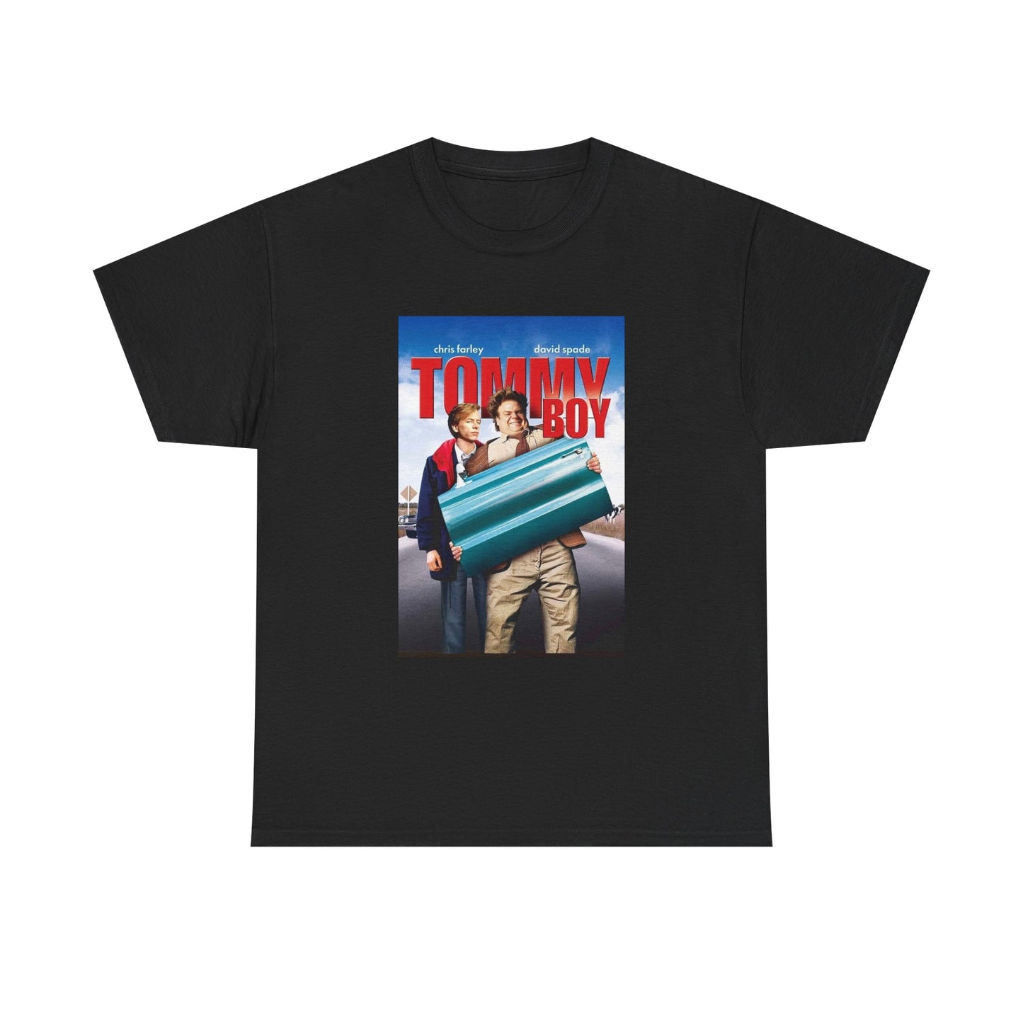 Tommy Boy Tshirt Chris Farley David Spade Retro Movie Poster Unisex Heavy Cotton