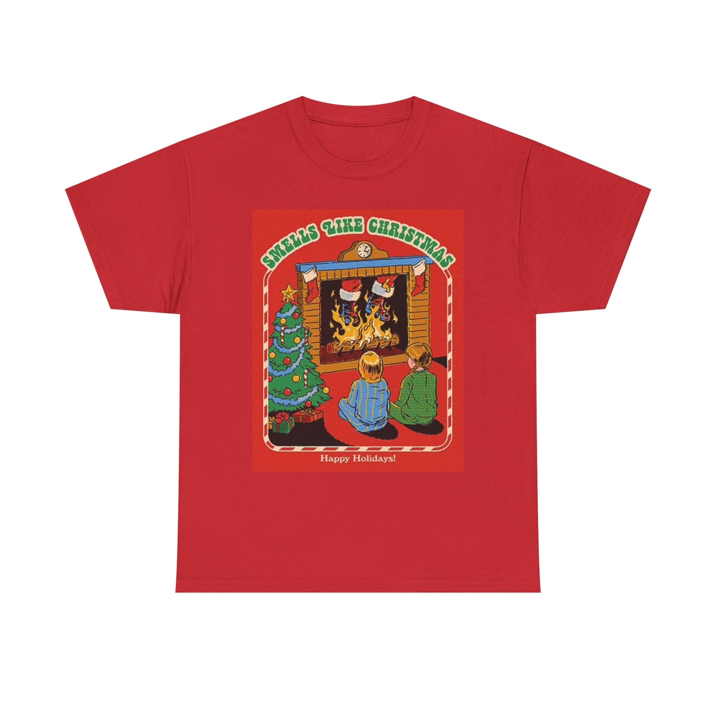 Smells Like Chistmas T Shirt Retro Comedy Unisex Heavy Cotton Tee