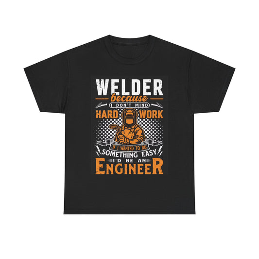 Welder T-shirt Blue Collar Gift WorkShirt Construction Unisex Heavy Cotton Tee