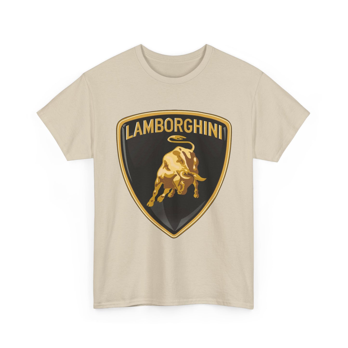 Lamborghini Graphic T Shirt Vintage Logo Retro Unisex Heavy Cotton Tee