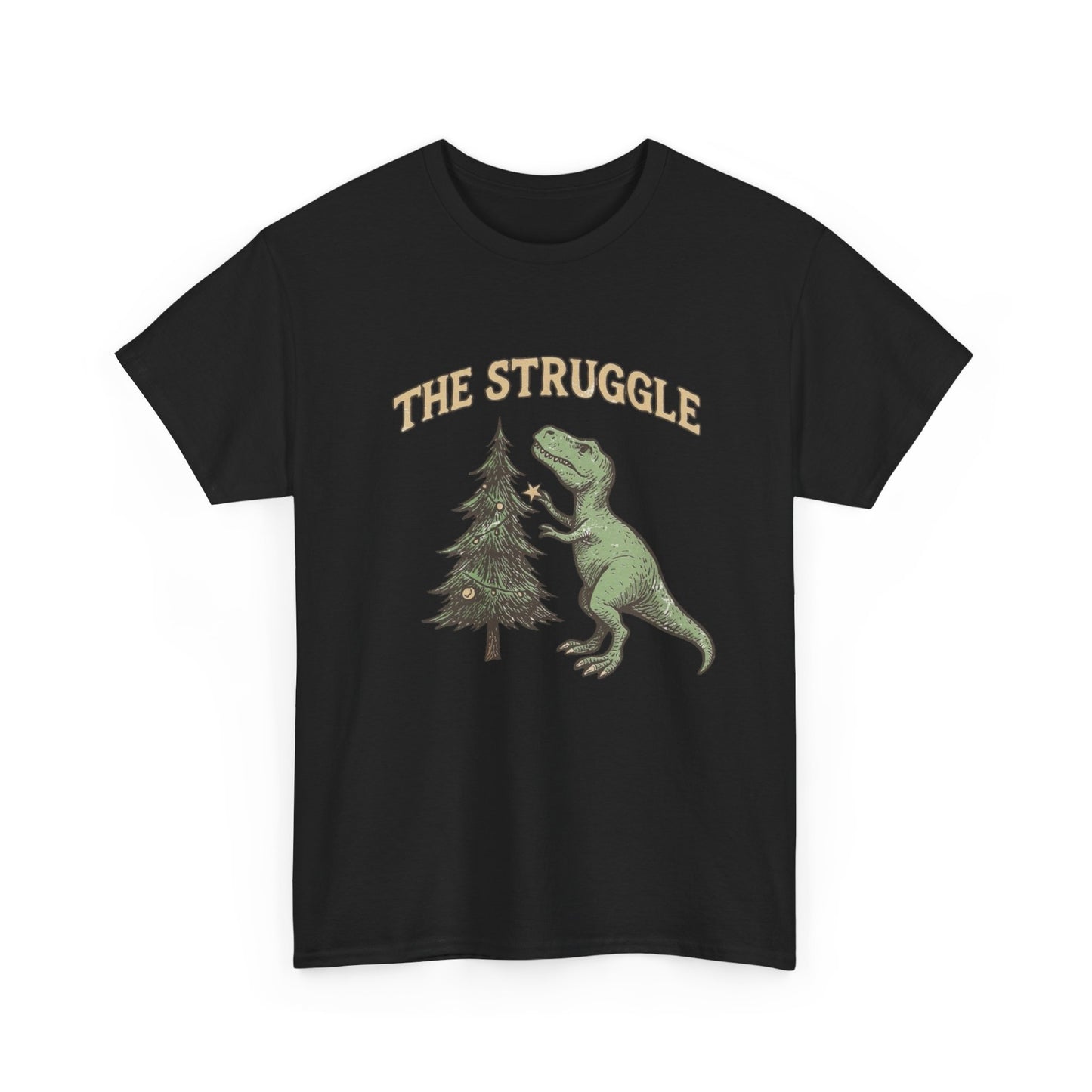 The Struggle Dinosaur Funny Graphic T Shirt NEW Adult Regular Heavy Cotton Tee