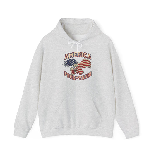 American Flag F Yeah Graphic Hoodie Unisex Heavy Blend™ Hooded Sweatshirt