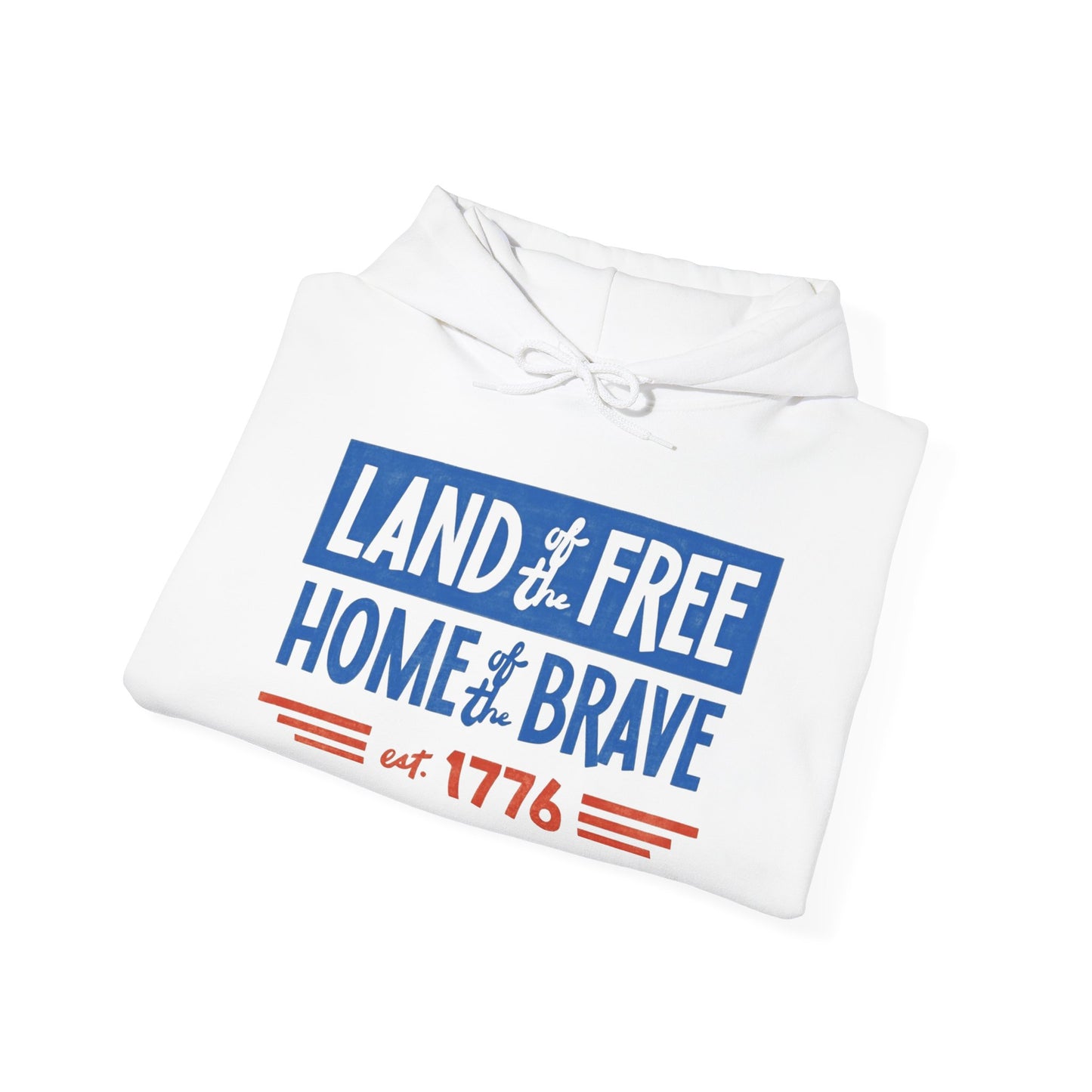 Land Of The Free Home Of The Brave USA Graphic Hoodie Unisex Hooded Sweatshirt