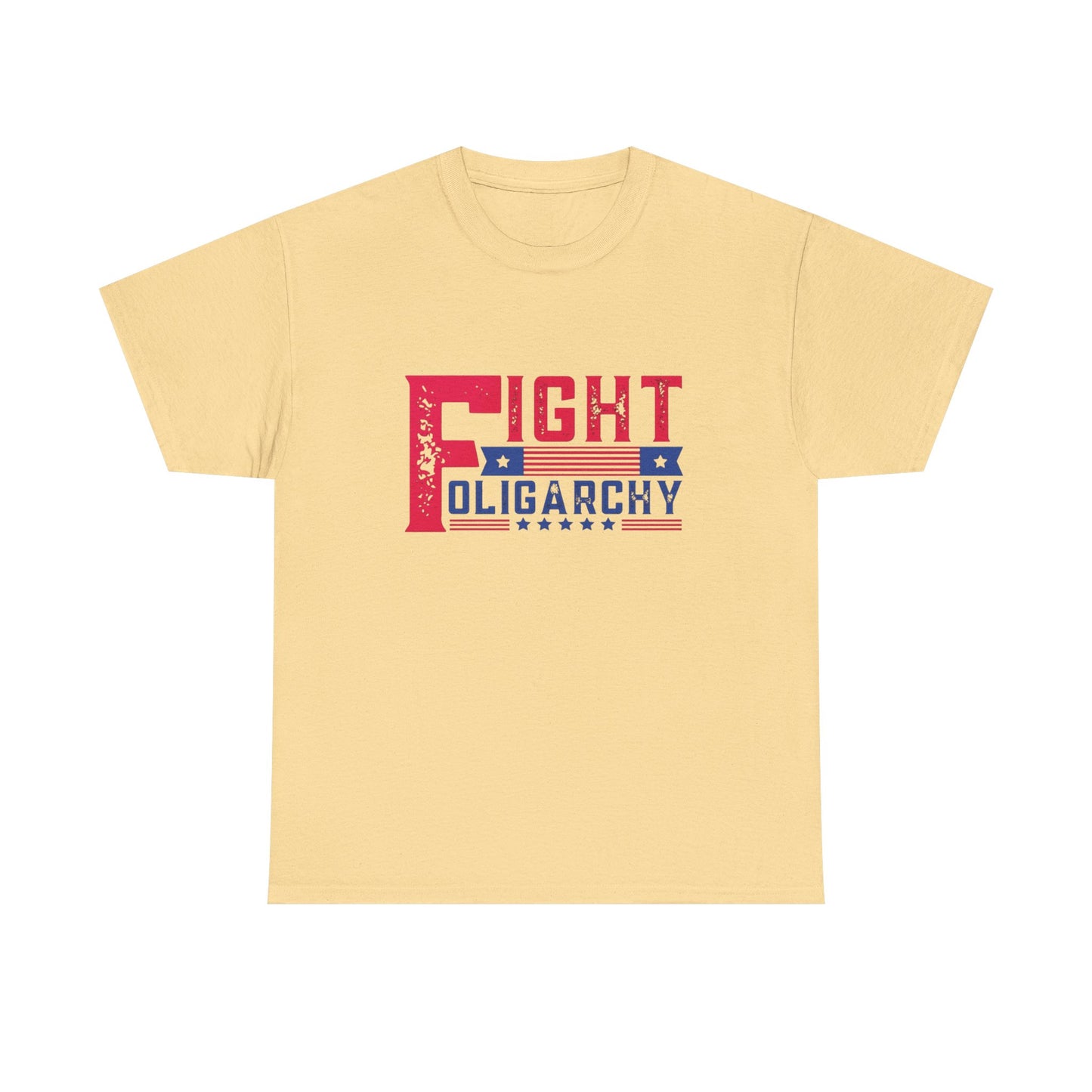 Fight Oligarchy Tour AOC Sanders Graphic T Shirt Unisex Heavy Cotton Tee