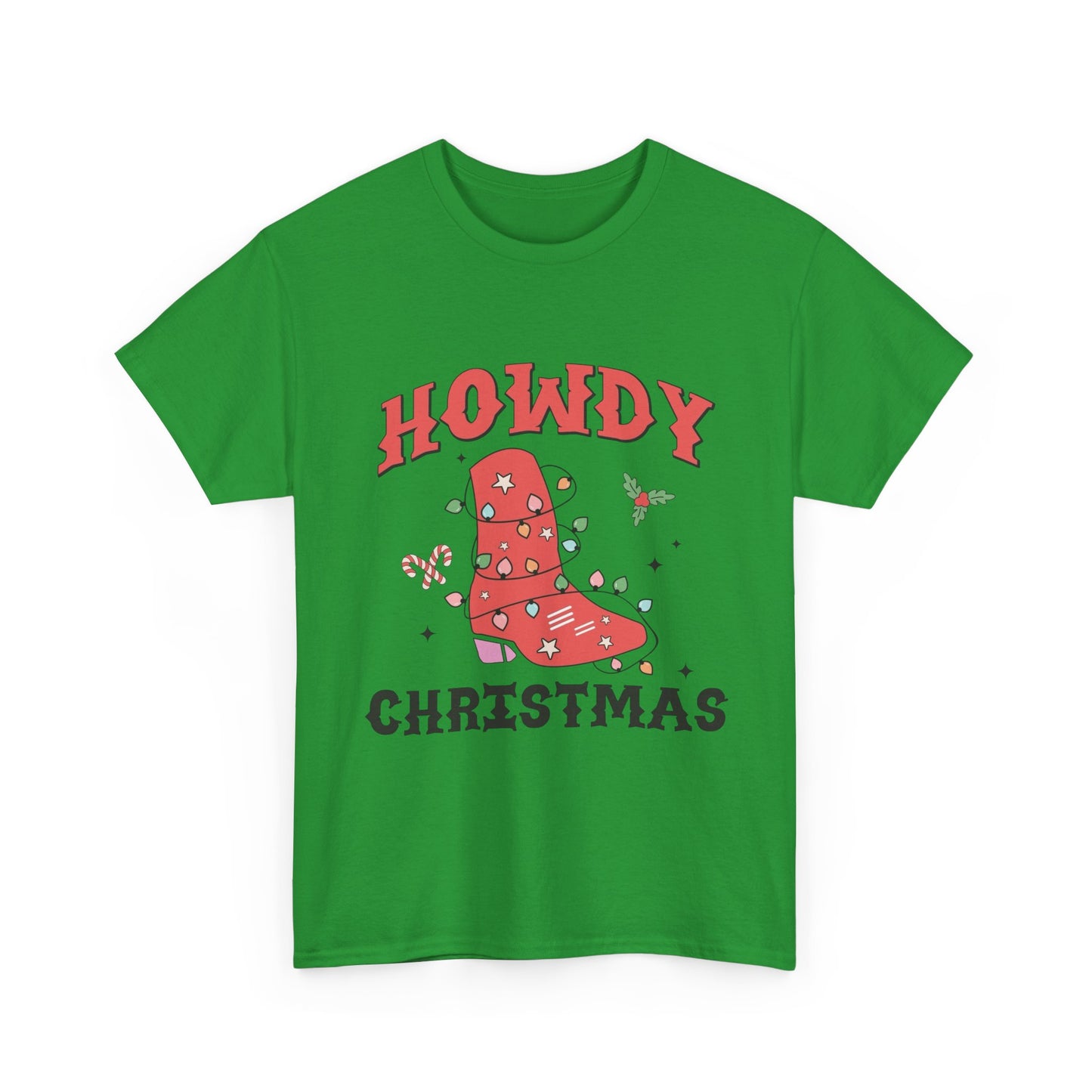 Howdy Christmas Graphic T Shirt NEW Unisex Heavy Cotton Tee