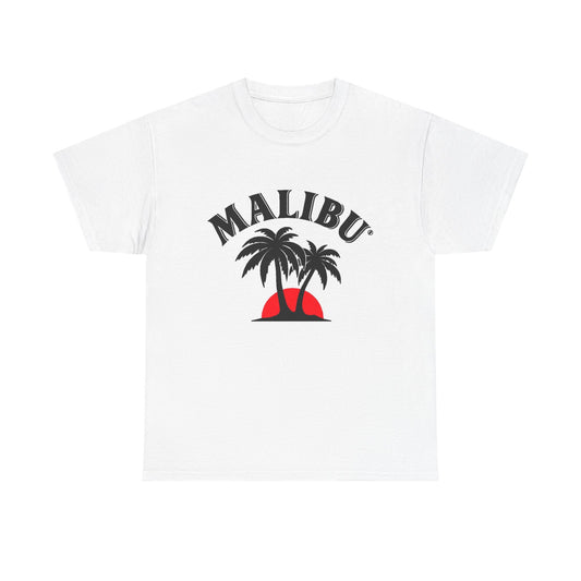 Malibu Graphic T Shirt Carribean Rum Logo Unisex Heavy Cotton Tee