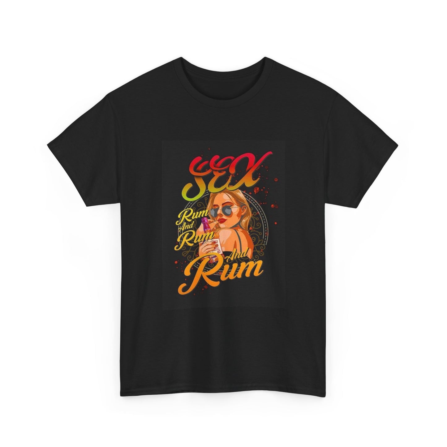 Sex And Rum Tshirt Party Beach graphic Florida Unisex Heavy Cotton Tee