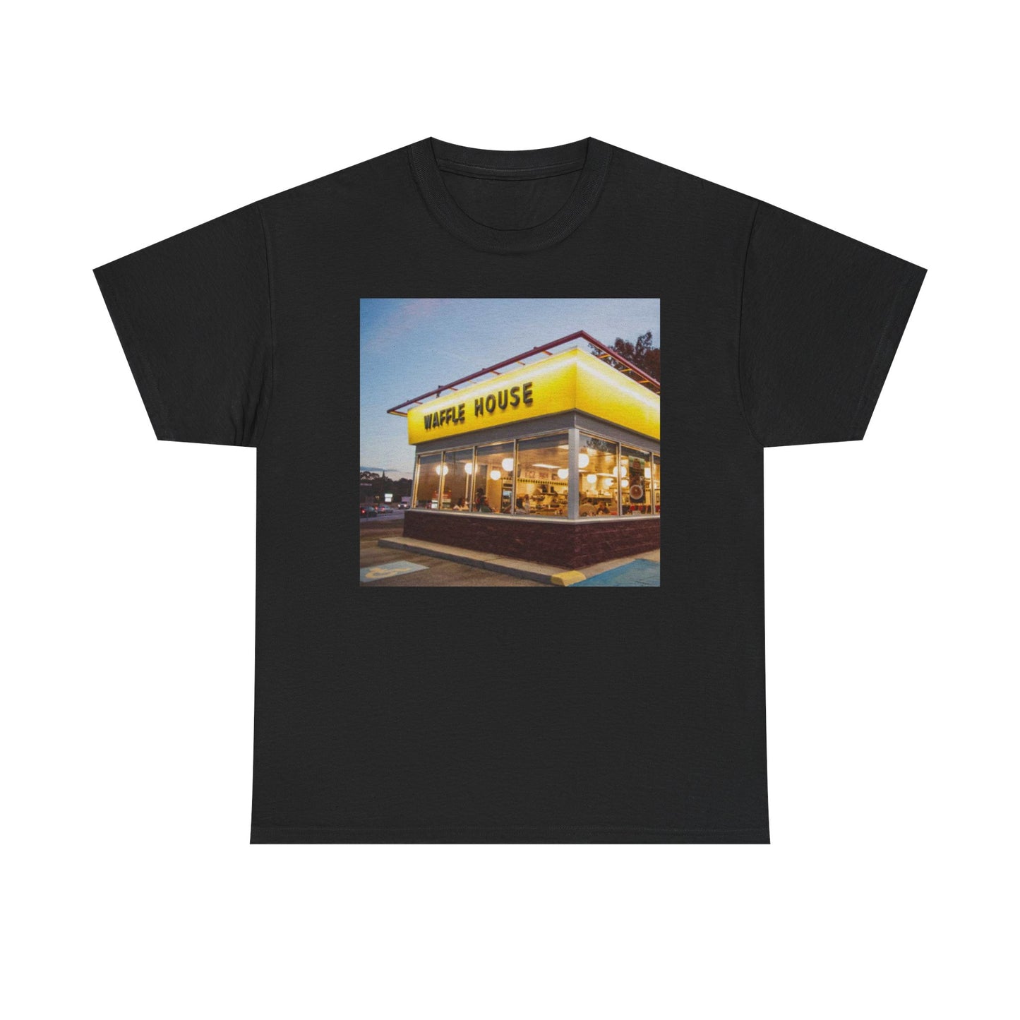 Waffle House Graphic T Shirt Funny Vintage Unisex Heavy Cotton Tee