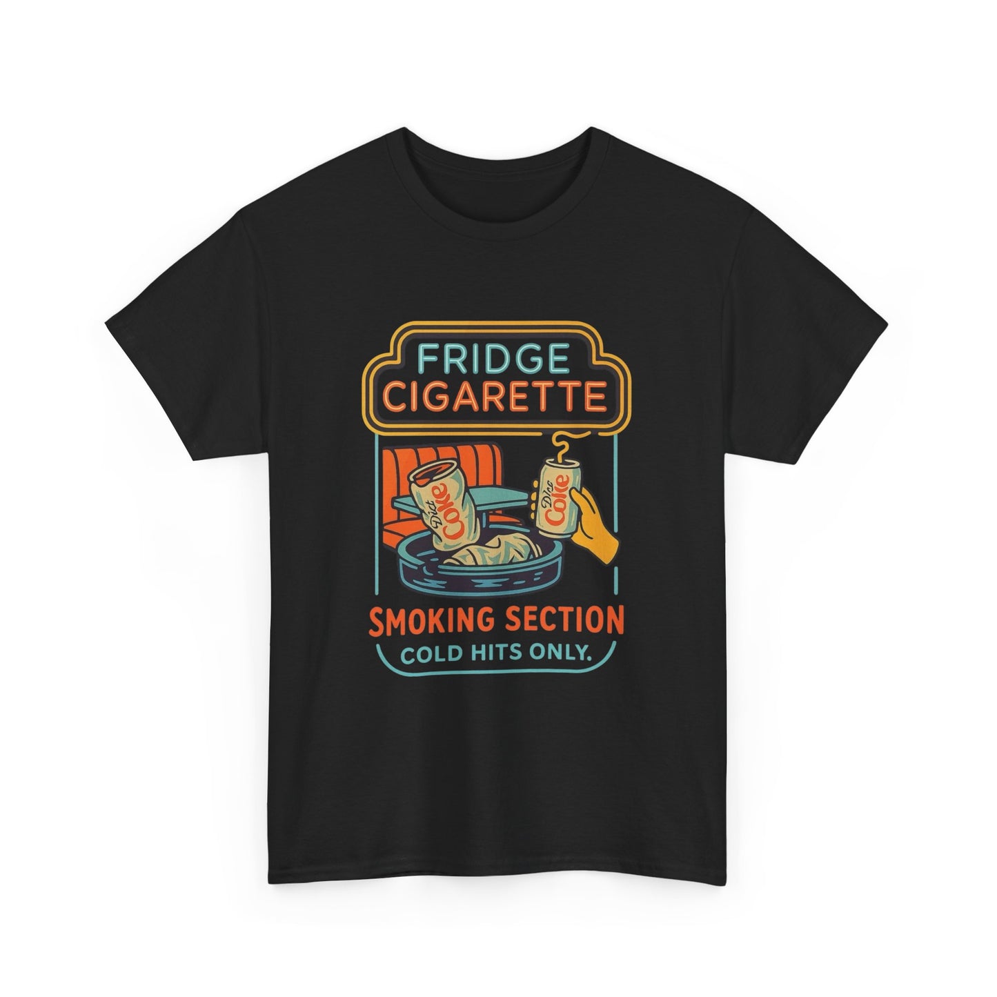 Fridge Cigarette Funny Graphic T Shirt Unisex Heavy Cotton NEW Tee
