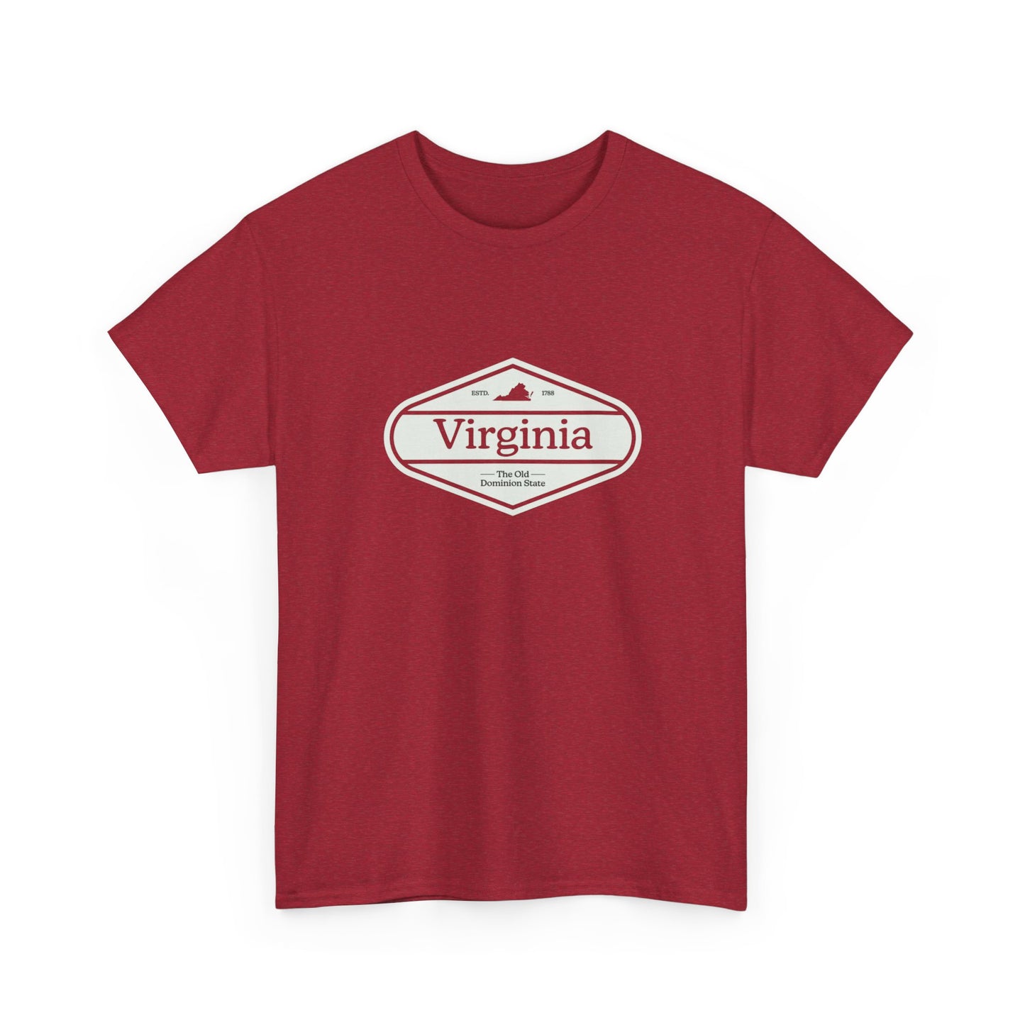 Virginia The Old Dominion State Graphic T Shirt ADULT NEW Heavy Cotton Tee