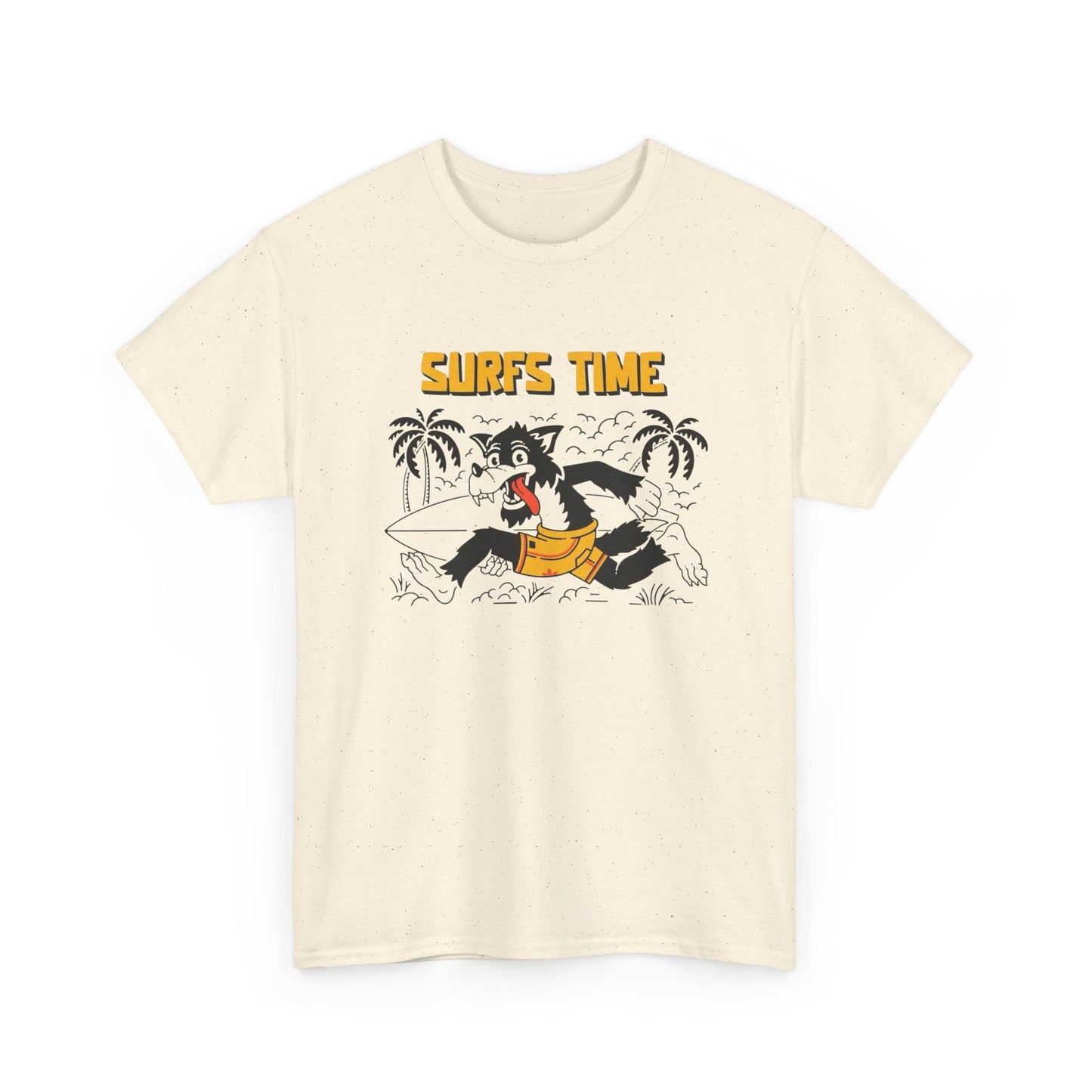 Surfs Time Retro T Shirt Graphic Unisex Heavy Cotton Tee NEW GIFT