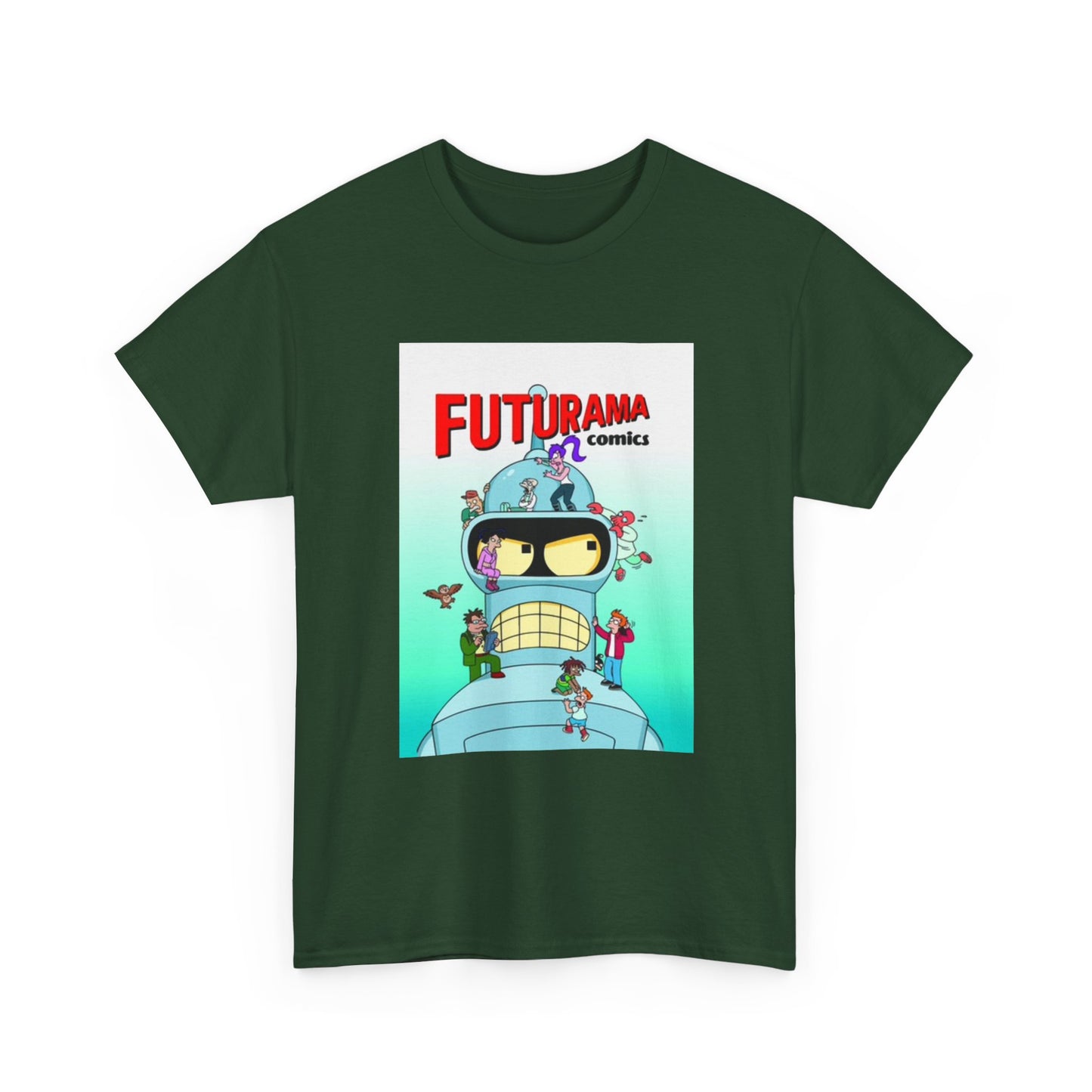 Futurama Shirt Bender Tv Series Graphic Funny Cartoon Unisex Heavy Cotton Tee