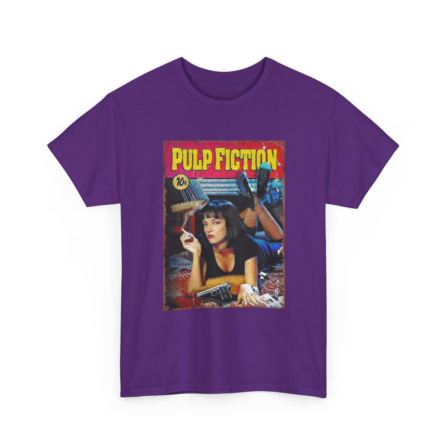 Pulp fiction T-shirt vintage graphic retro movie poster Unisex Heavy Cotton Tee