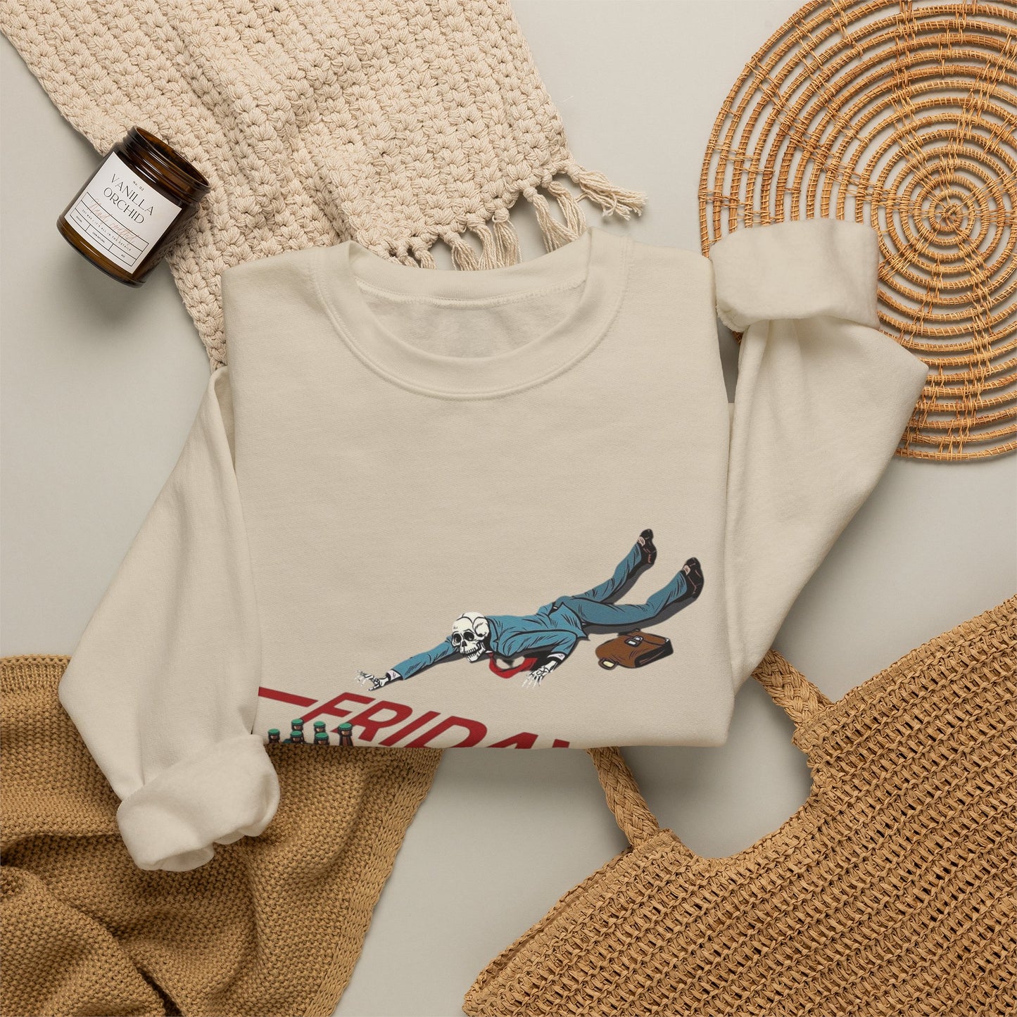 Friday Beers Funny Sweater NEW Unisex Heavy Blend™ Crewneck Sweatshirt