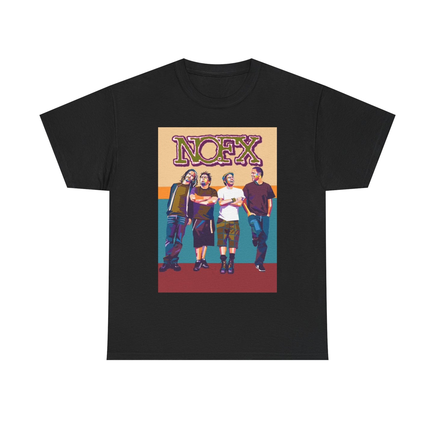 NOFX T-shirt punk pop vintage art graphic retro Unisex Heavy Cotton Tee