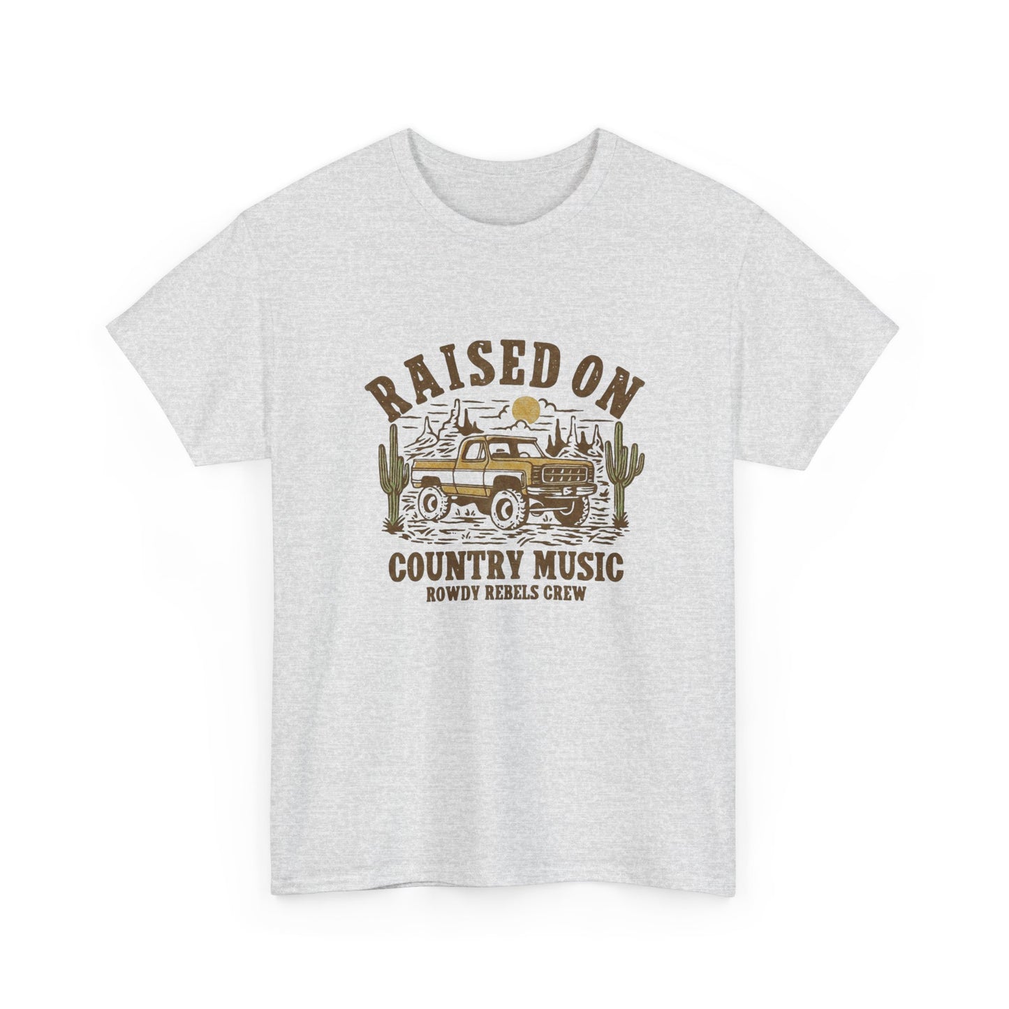 Square body Raised On Country Graphic T Shirt Unisex Heavy Cotton Tee
