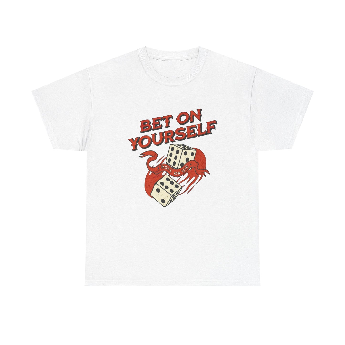 Bet On Yourself Vintage Gambling Graphic T Shirt NEW Unisex Heavy Cotton Tee